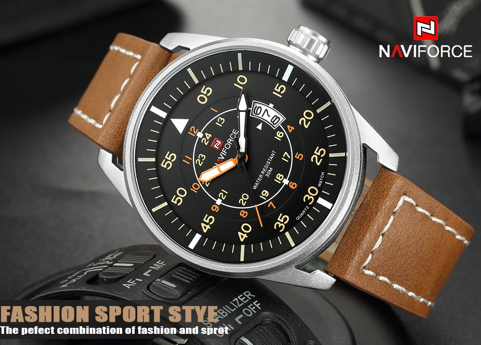 NAVIFORCE Топ люксовый бренд спортивные часы мужские модные кварцевые часы с датой мужские водонепроницаемые армейские военные часы Relogio masculino