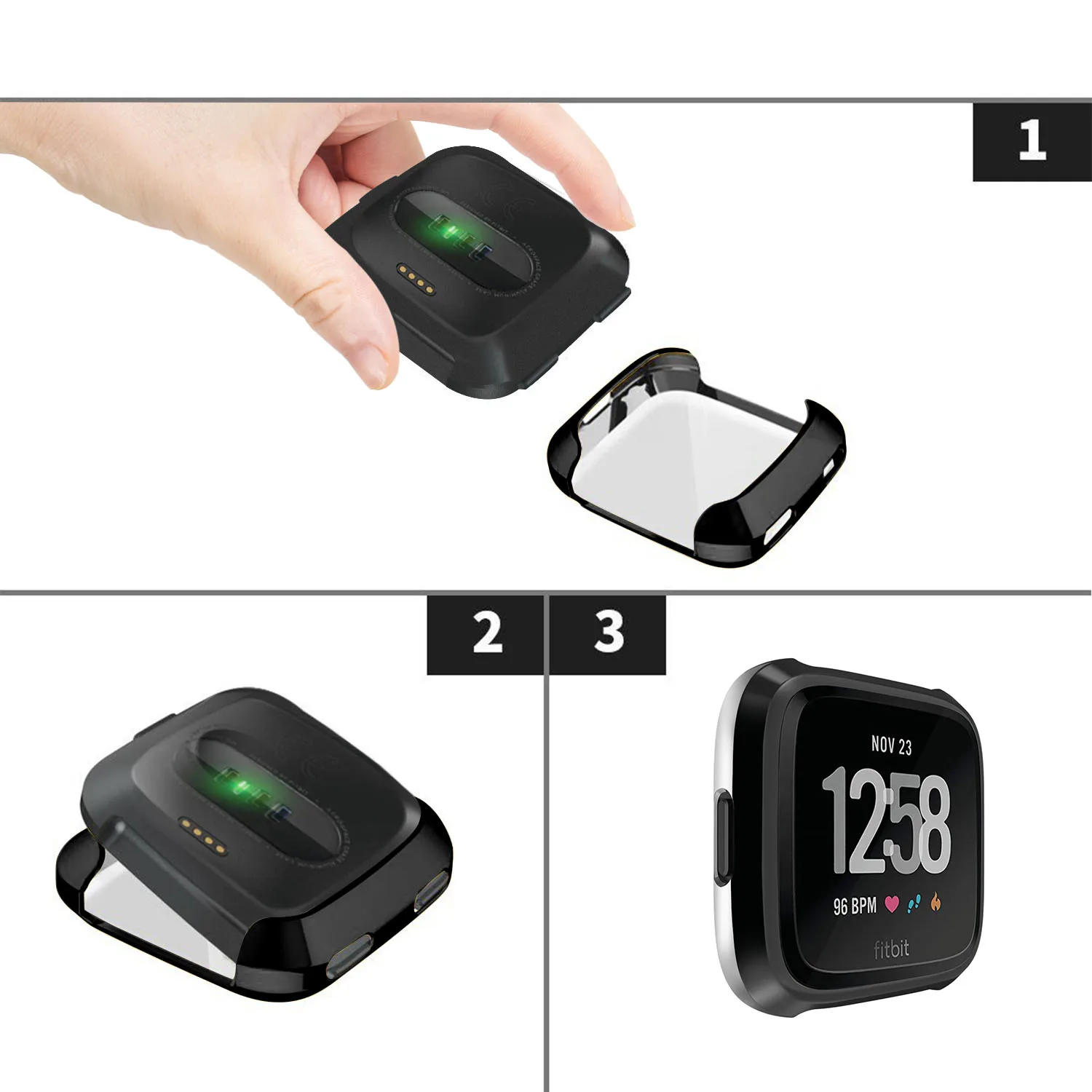 Ультратонкий Мягкий чехол из ТПУ с покрытием для Fitbit Versa силиконовый полной