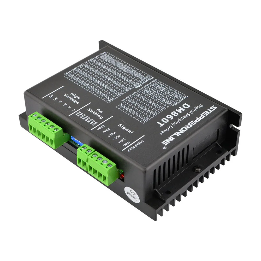 1 Ось Nema 34 CNC Комплект 13.0Nm-DM860T цифровой шаговый Драйвер 2,4-7.2A 18-80VAC или 36-110VDC+ 86x150 мм шаговый двигатель