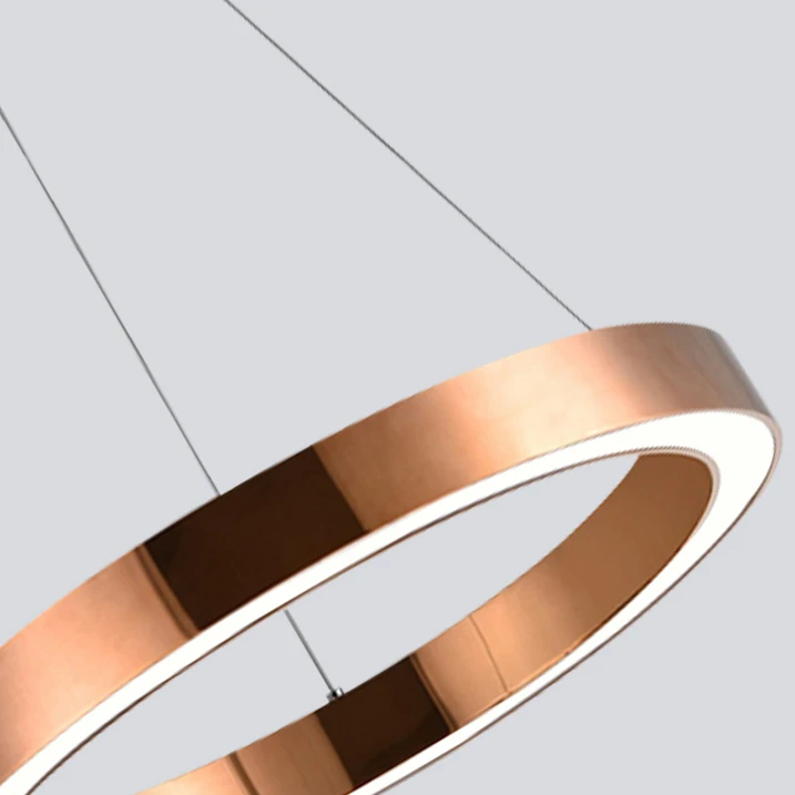 Светодиодный светильник из нержавеющей стали Круглый золотой серебристый