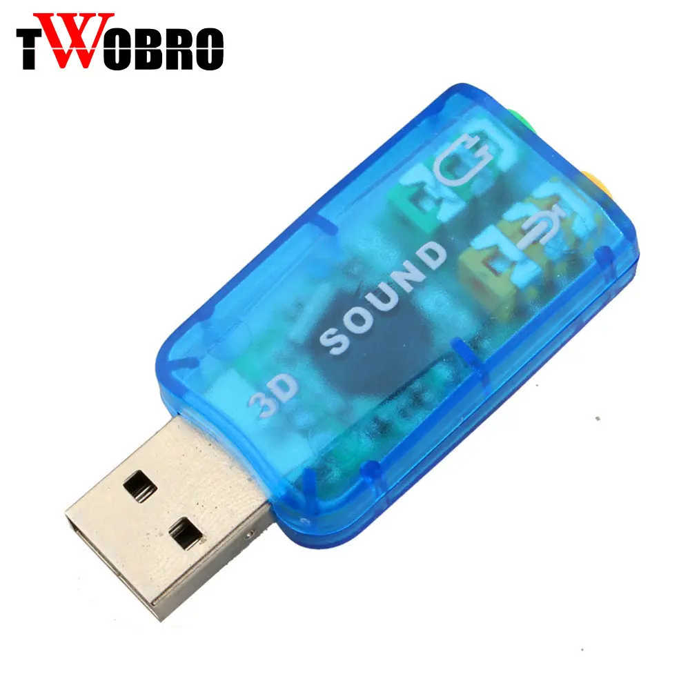 10 шт./лот Виртуальный 5 1 USB 2 0 внешний микрофон/динамик Аудио Звуковая карта