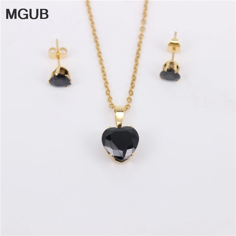 Набор из серег и ожерелий черного красного розового синего зеленого оранжевого