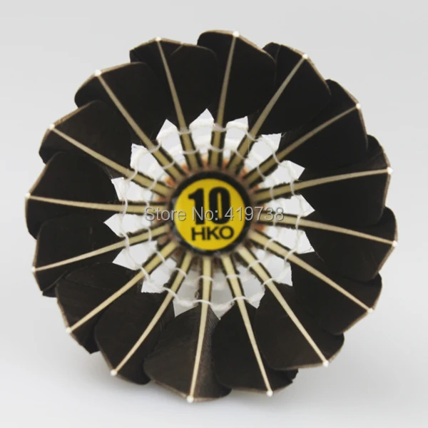 Воланы для бадминтона HonKoo высококачественные черные воланы из гусиных перьев