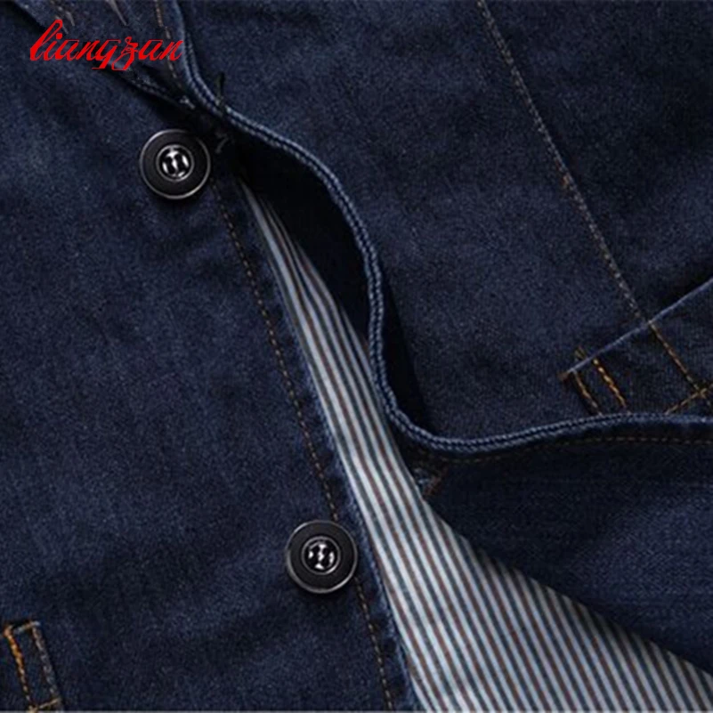 Для мужчин Denim Blazer высокое качество Большие европейские Размеры XS XXL Slim Fit Куртки