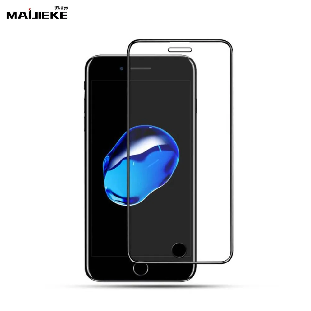 MAIJIEKE 9 H полное покрытие против отпечатков пальцев закаленное стекло для Apple IPhone X 8