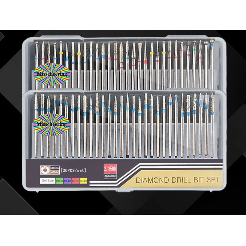 Набор алмазных сверл для ногтей фреза очистки файлов аксессуары инструменты