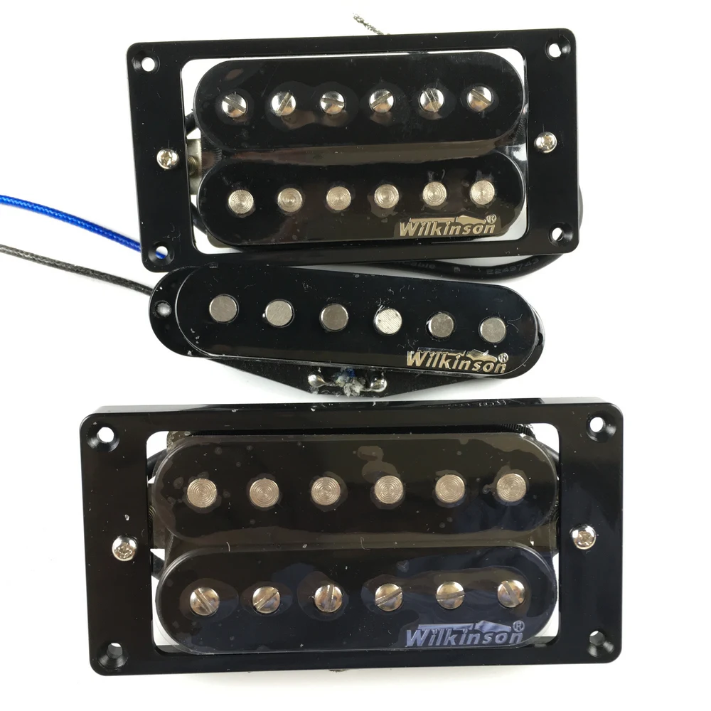 NEW Wilkinson Humbueker Double Row Open Electric Guitar Humbueker Pickups Set Black Made IN Korea