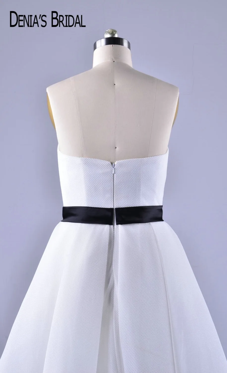 2018 черно-белые вечерние платья с бантом на поясе без бретелек элегантные