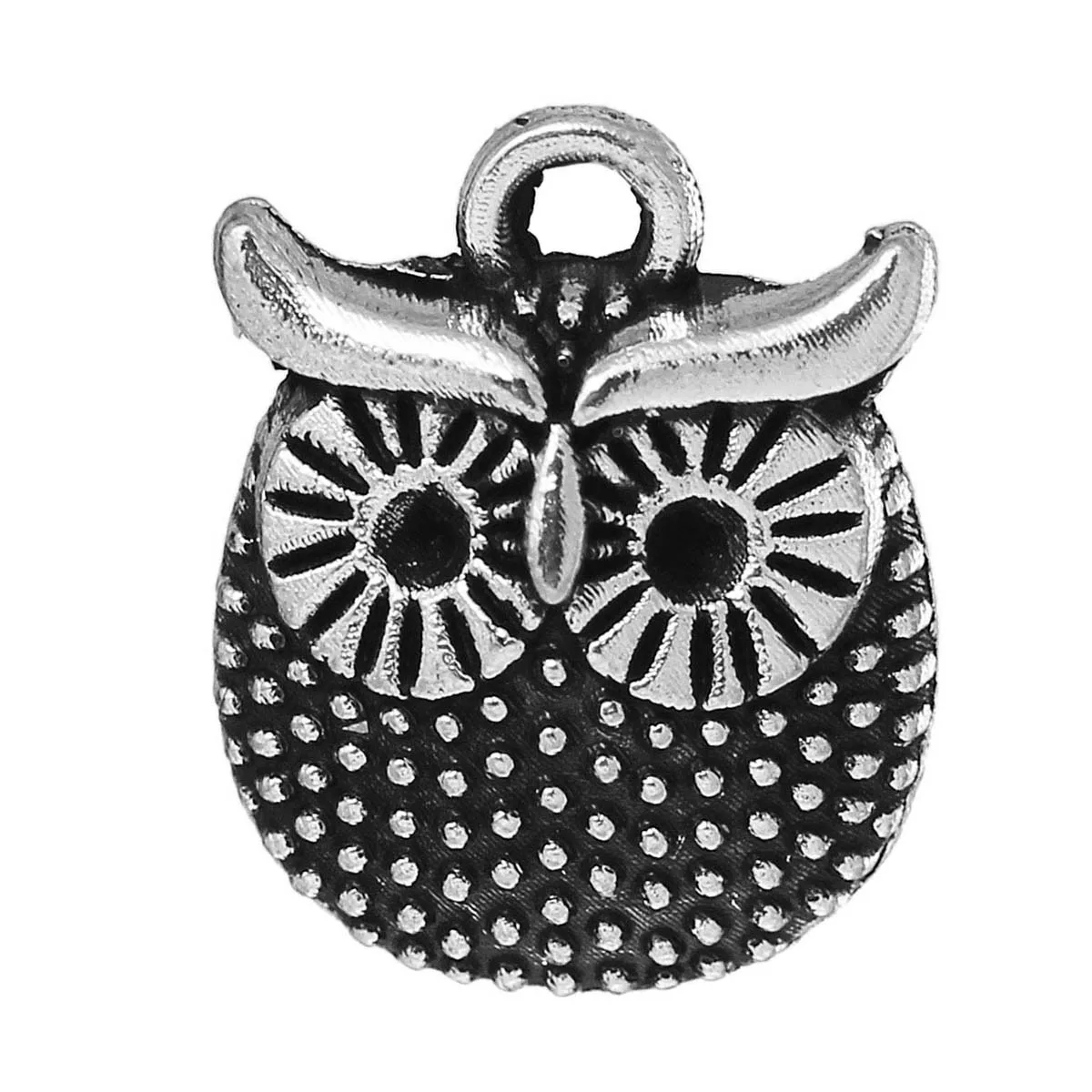DoreenBeads подвески из цинкового металлического сплава в виде совы античное серебро