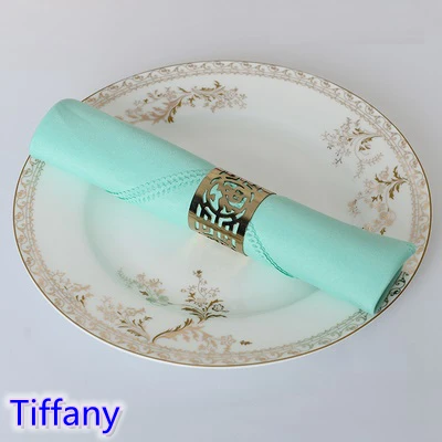 TIFFANY Салфетка для стола Обычная Полиэстеровая салфетка для свадьбы, отеля и украшение стола ресторана, устойчивая к пятнам - Цвет: TIFFANY