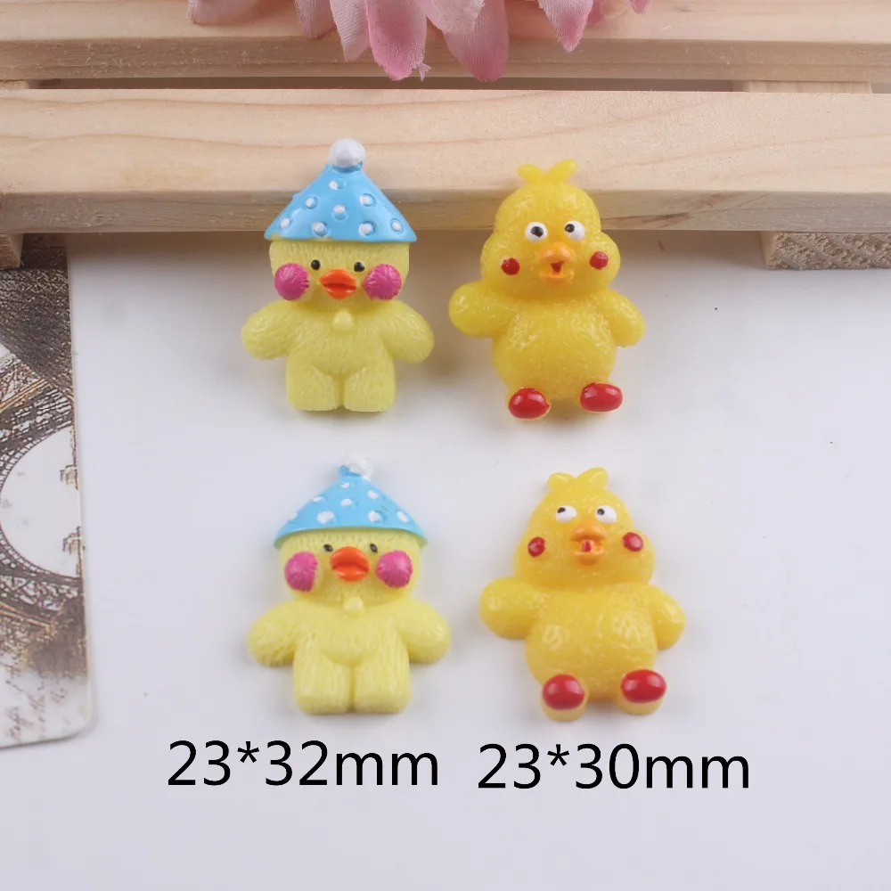 

10pcs/lot flatback resin duck with big face kawaii resin cabochons accessories
