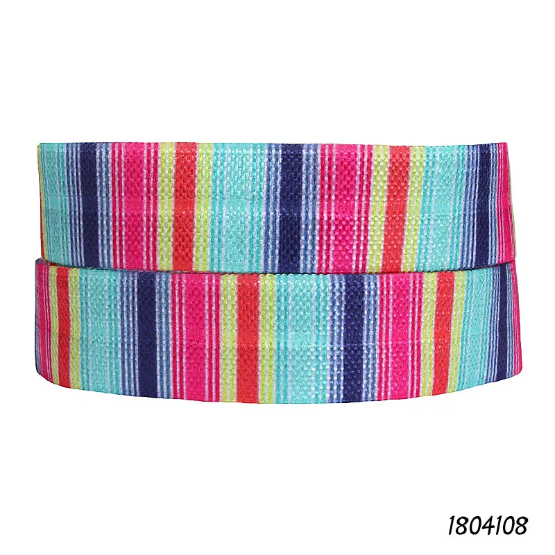 

(50 yards/lot) Superior quality rainbow gradient colors ombre foe fold over elastic for home decoration