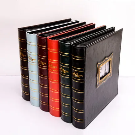 Вместительный высококачественный кожаный фотоальбом может вместить 600