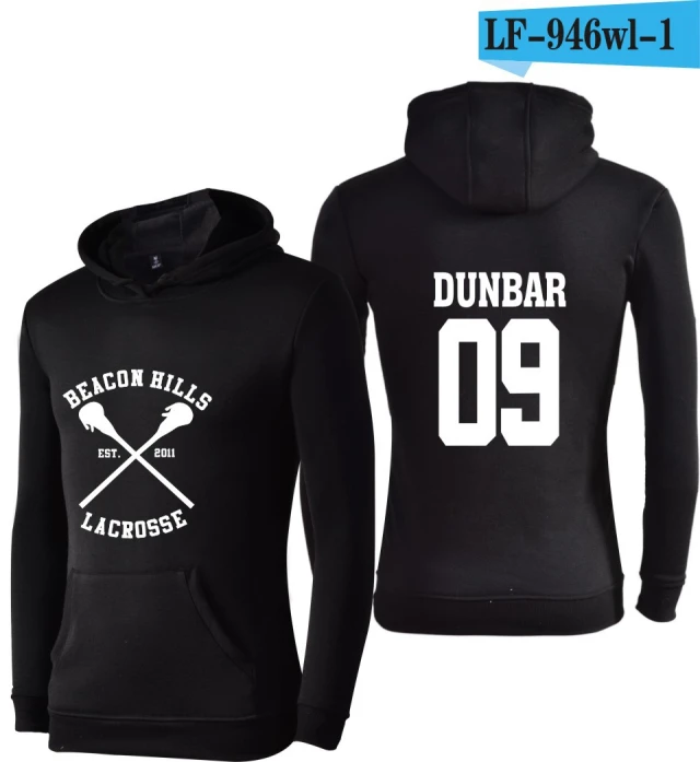 black Подростковый волк Stiles Stilinski 24 толстовки Dunbar McCall moletom толстовка с капюшоном размера плюс harajuku мужская куртка одежда - Цвет: black