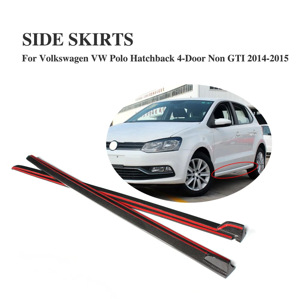 ФАП/боковые юбки из углеродного волокна для Volkswagen VW Polo 2015 базовый хэтчбек 4 двери