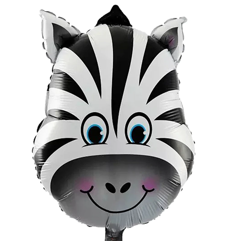 

1 шт. Babyshower большой шарик с изображением зебры из мультфильма Amnimal алюминиевый воздушный шар из фольги, украшения для дня рождения, Новогодни...