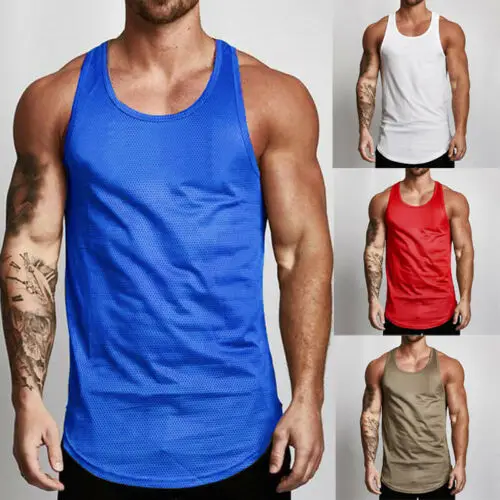 6 цветов мужские Фитнес спортивная одежда топы без рукавов человек Повседневное