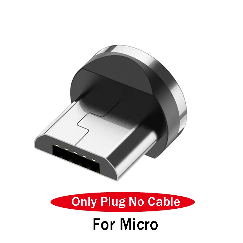 USLION быстро Магнитный кабель Micro Тип usb C USB кабель Зарядное устройство для iPhone XS х R samsung S10 S9 магнит Android телефонный кабель Шнур - Цвет: Only Plug For Micro