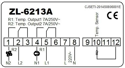 ZL-6213A, термостат для вина, регулятор температуры, цифровая температура, охладитель вина, Lilytech