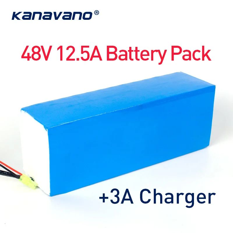 48V 13S5P 12.5AH 500W BMS литий ионная аккумуляторная батарея для электромобиля банка