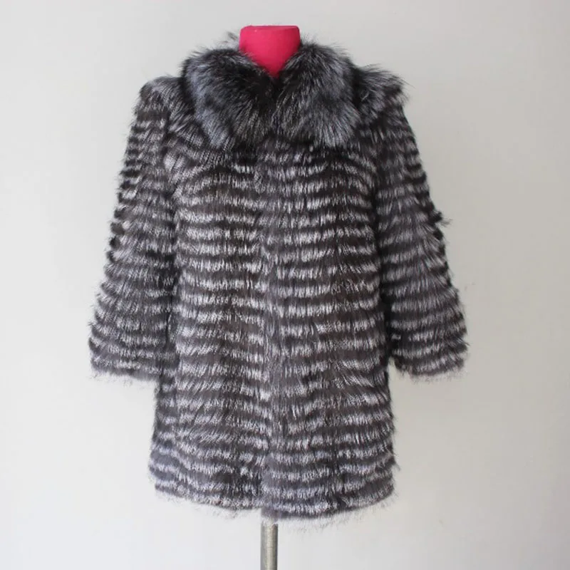 Пальто Linhaoshengyue из натурального Меха чернобурки длиной 80 см с воротником|coat wool|coat