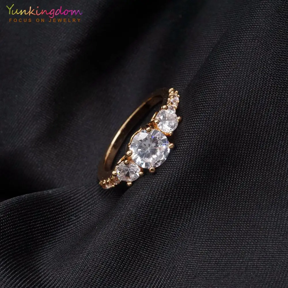Yunkingdom Модные кольца для женщин модные оптовые серии круглые Кристаллы ювелирные изделия женские кольца