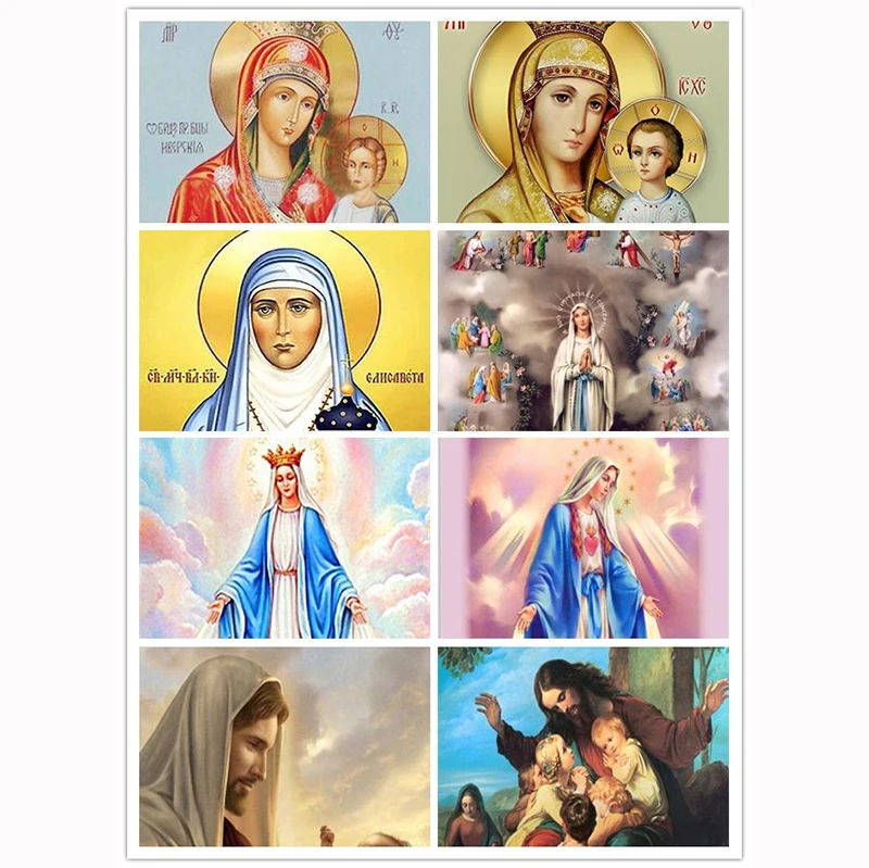 

5D круглая дрель Современный домашний декор Diy алмазная живопись рукоделие полная Алмазная вышивка картина религиозные иконы KBL