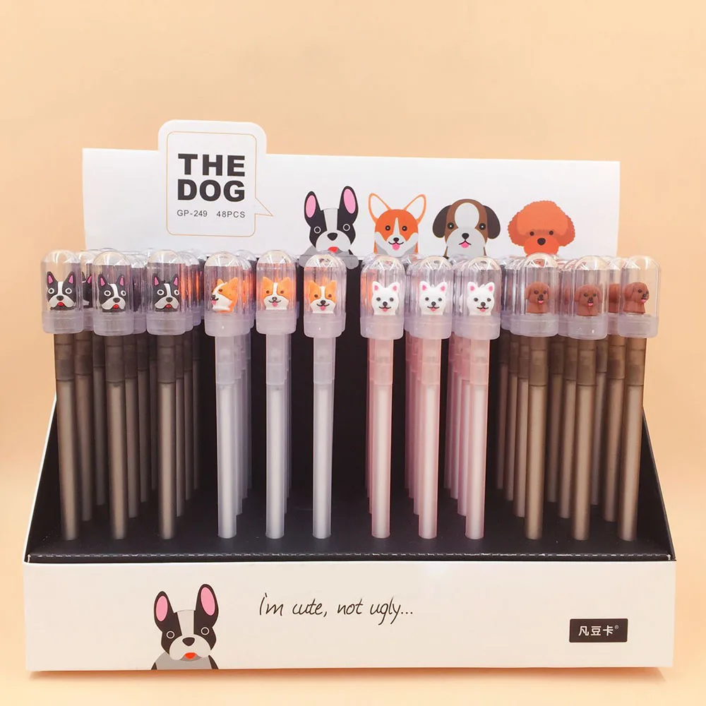 2 шт. милый каваи гелевая ручка для собак Ручка роллер школьная Офисная поставка