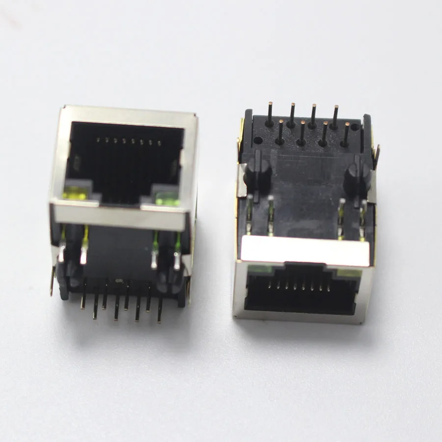 2 шт RJ45 сетевой разъем 8P8C 1P 2P 4P Модульный сетевой PCB разъем 8P вертикальный LAN адаптер DIP разъем металлический пластик - Цвет: 001