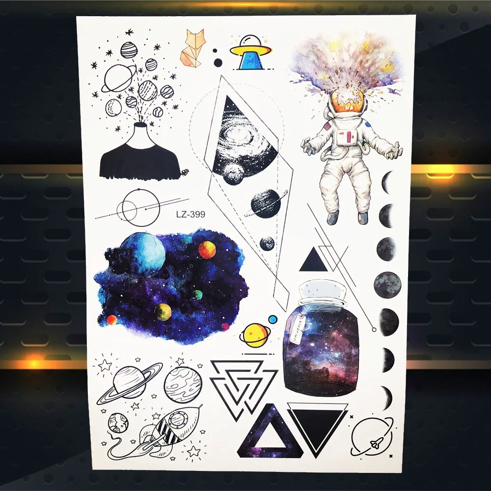 Временная татуировка Shadow для девушек женский боди арт Татуировка на руку 21x15 см