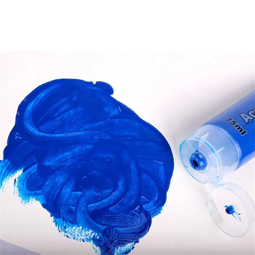 New 1pc 75ml Hose Paint DIY Wall Painting Art 12 Colors Acrylic Body |