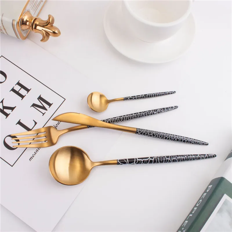 24 шт./компл. Лидер продаж в Европе набор столовых приборов из нержавеющей стали