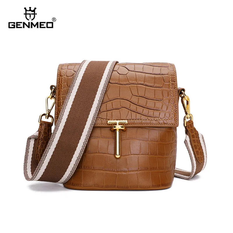 GENMEO Новое поступление коровья кожа роскошные женские сумки с двумя плечевыми