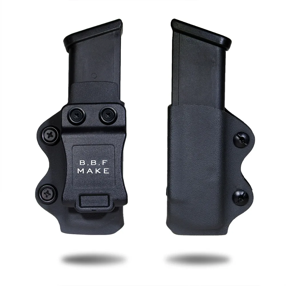 B.B.F MAKE IWB/OWB KYDEX Holster Gun Magazine Case Fits Glock 17/Glock 19/Glock 26/23/27/31/32/33 Pistol Magazine Pouch