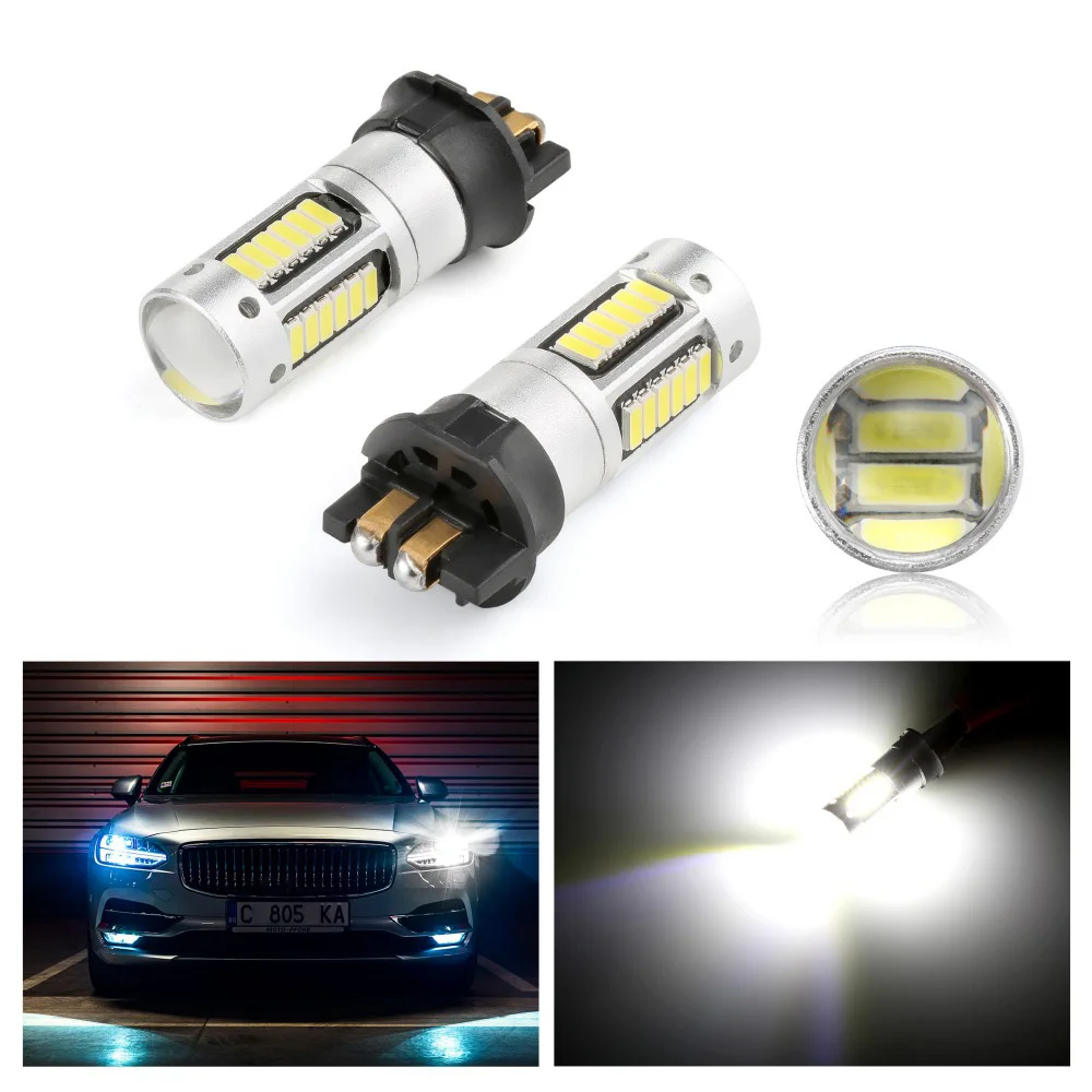 Дневные ходовые огни 2 шт. светодиодные лампы PWY24W для Audi BMW Volkswagen указатели