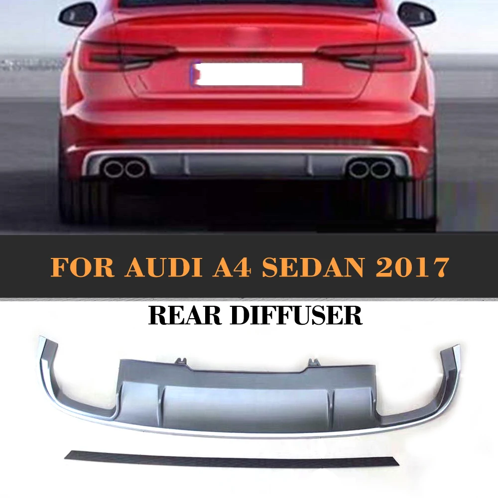PP Автомобильный задний бампер для губ Диффузор для Audi A4 B9 стандартный бампер