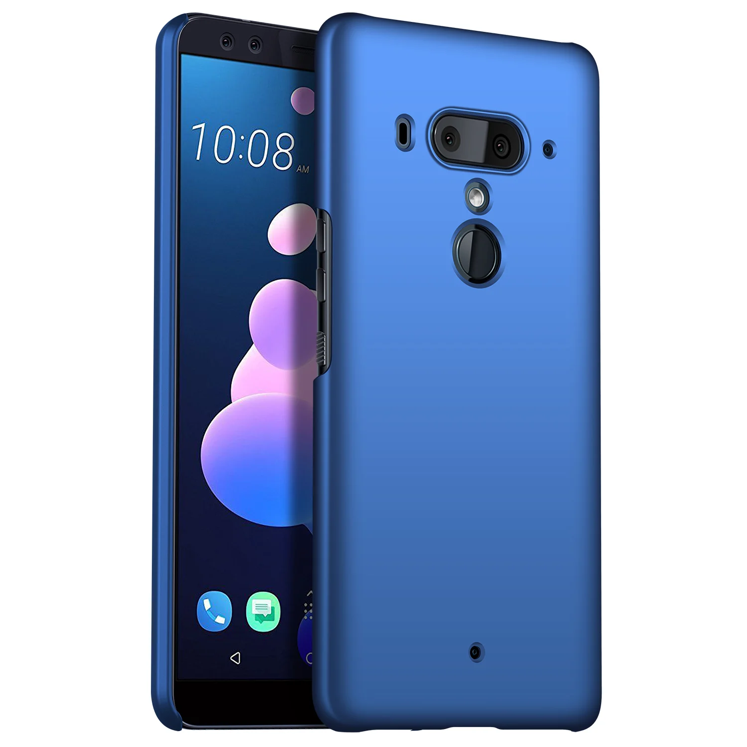 blue Для htc U12 Plus чехол высокого качества Жесткий ПК Тонкий Матовый кожаный защитный чехол на заднюю панель для htc u12plus u12+ Корпус Корпуса Телефона - Цвет: blue