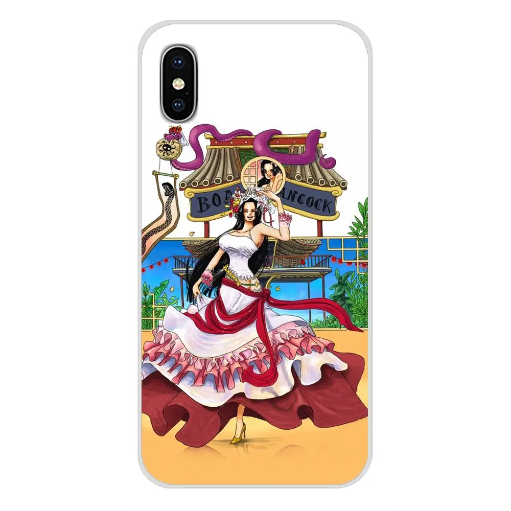 Для Sony Xperia Z Z1 Z2 Z3 Z5 compact M2 M4 M5 C4 E3 T3 XA Huawei Mate 7 8 Y3II anime One Piece Hancock прозрачный чехол из