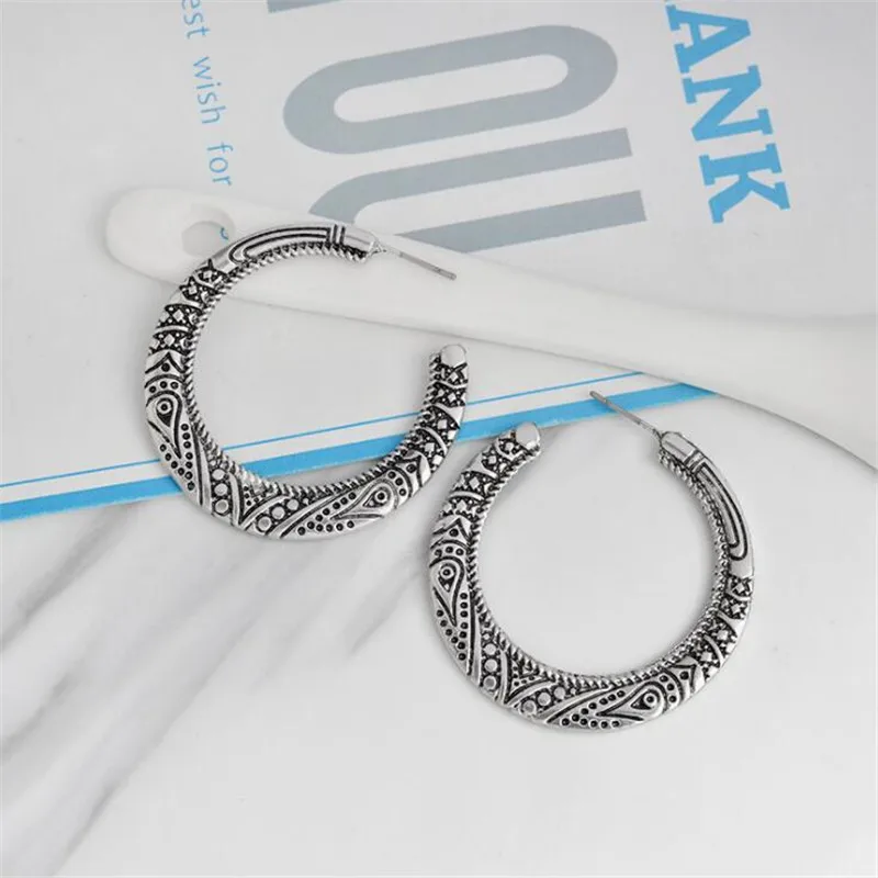 2017 Newest Big Round Statement Earring For Women Special Design Boho Stud Earrings Fashion Bohemian Jewelry Gifts | Украшения и