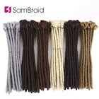 SAMBRAID дреды ручной работы, удлинители, черные 12 дюймов, регги, волосы в стиле хип-хоп, синтетические плетеные волосы из культуры Майя для мужчин