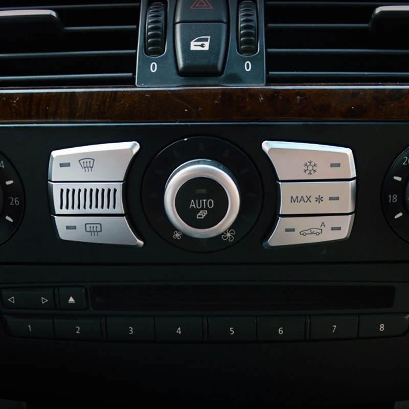Хромированные ABS кнопки для кондиционирования воздуха Накладка BMW 5 серии E60 520 523
