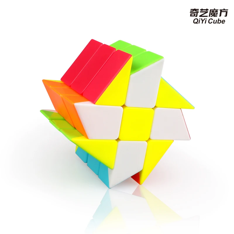 Новинка qiyi 3x3 куб мельница волшебный пазл головоломка для мозга матовая наклейка