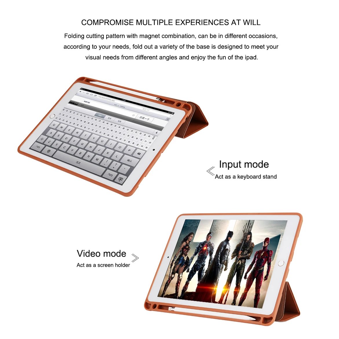 Смарт чехол SZEGYCHX из искусственной кожи для APPle iPad Pro 12 9 дюйма (2017 Новый) A1670 A1671