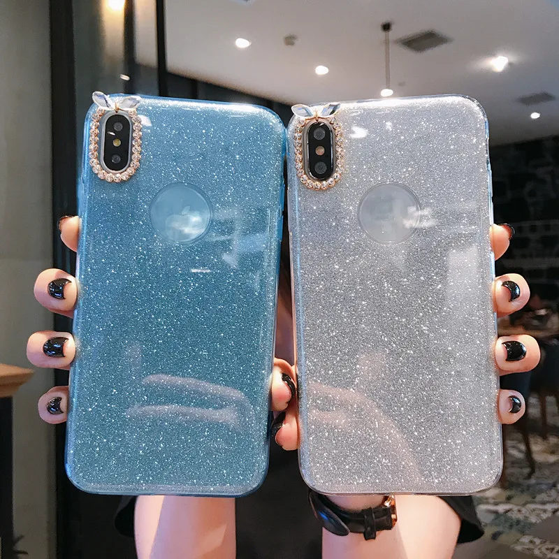 Чехлы со стразами для Iphone 8 Plus блестящий чехол 7 X XS XR Max 6 6S 5 5S SE силиконовый Бампер