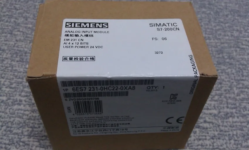 Новый или б/у 6ES7231 0HC22 0XA8 SIMATIC S7 200 аналоговый вход EM 231 4AI DC 0 10V 12 BIT|bits|input |