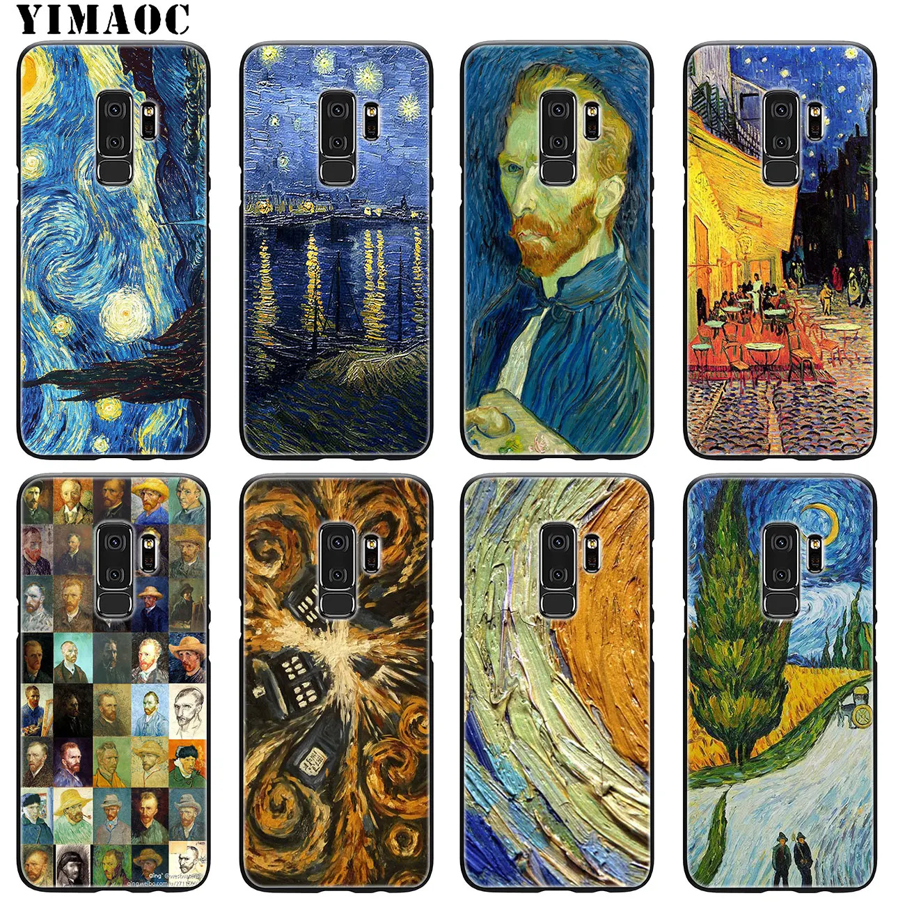 YIMAOC Van Gogh Tardis Мягкий силиконовый чехол для телефона Samsung Galaxy S20 Ultra S10 Lite S9 S8 Plus S7 Edge