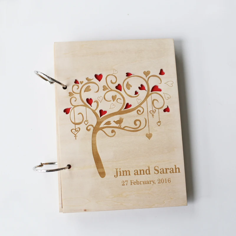 Персонализированная Свадебная Гостевая книга деревенский фотоальбом для