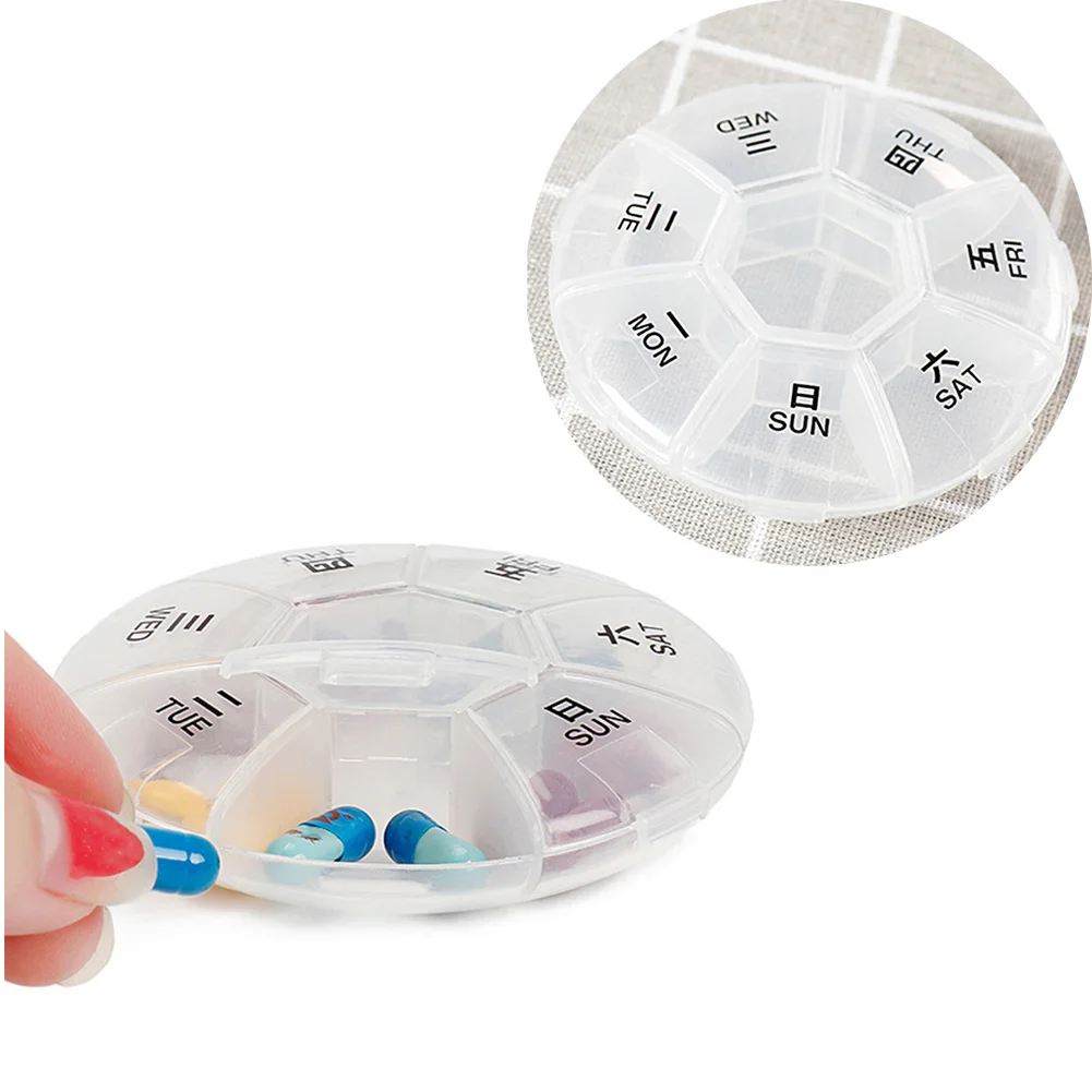 Seven Day Pill Box Футляр для лекарств планшет органайзер для хранения Еженедельный диспенсер