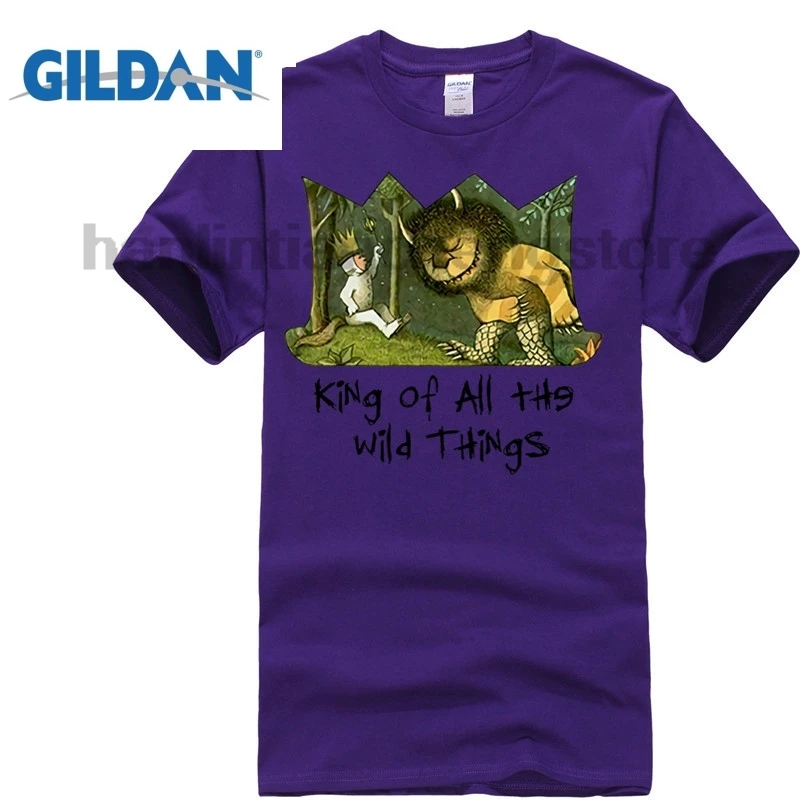 GILDAN Retro 1963 Where The Wild Things Are T Shirt Funny Clothing Casual Short Sleeve Shirts Print Men Brand | Мужская одежда