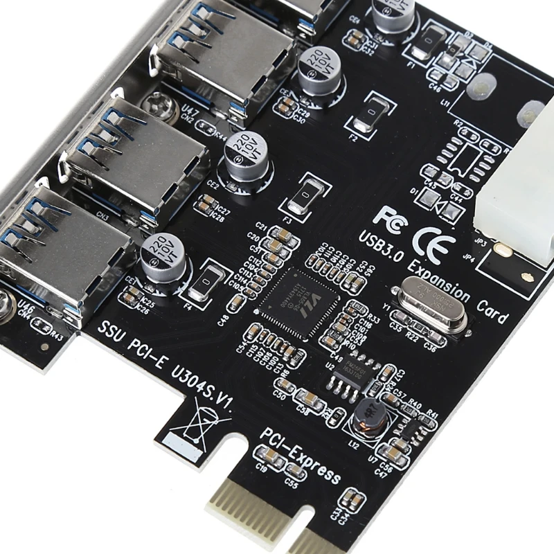 Адаптер расширения PCI-E для концентратора USB 3 0 с 4 портами PCI Express скорость 5 Гбит/с |